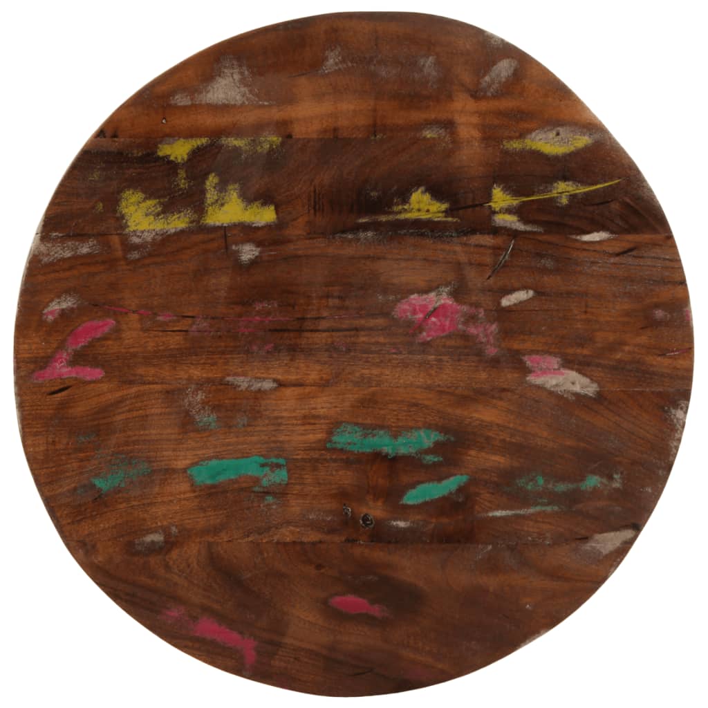 Tafelblad Rond Ø 80X3,8 Cm Massief Gerecycled Hout Gerecycled Hout (Meerkleurig)