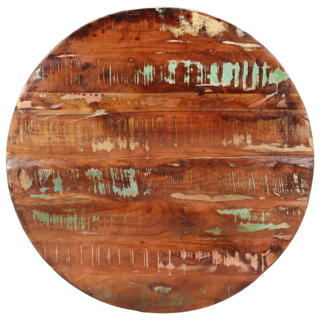 Tafelblad Rond Ø 80X3,8 Cm Massief Gerecycled Hout Gerecycled Hout (Meerkleurig)