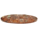 Tafelblad Rond Ø 80X3,8 Cm Massief Gerecycled Hout Gerecycled Hout (Meerkleurig)