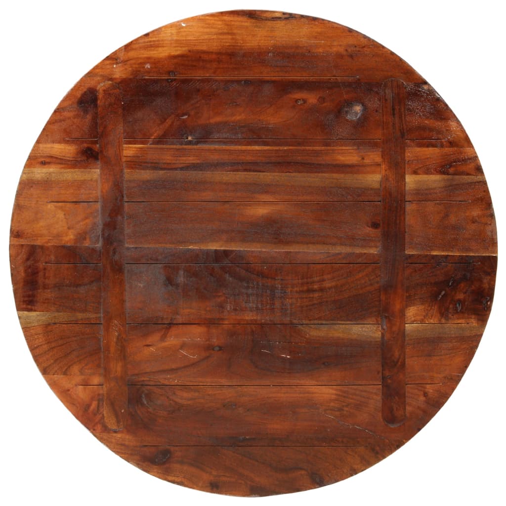 Tafelblad Rond Ø 80X3,8 Cm Massief Gerecycled Hout Gerecycled Hout (Meerkleurig)