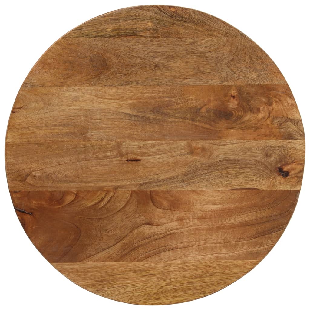 Tafelblad Rond Ø 70X2,5 Cm Massief Ruw Mangohout Mangohout (Eikenafwerking)