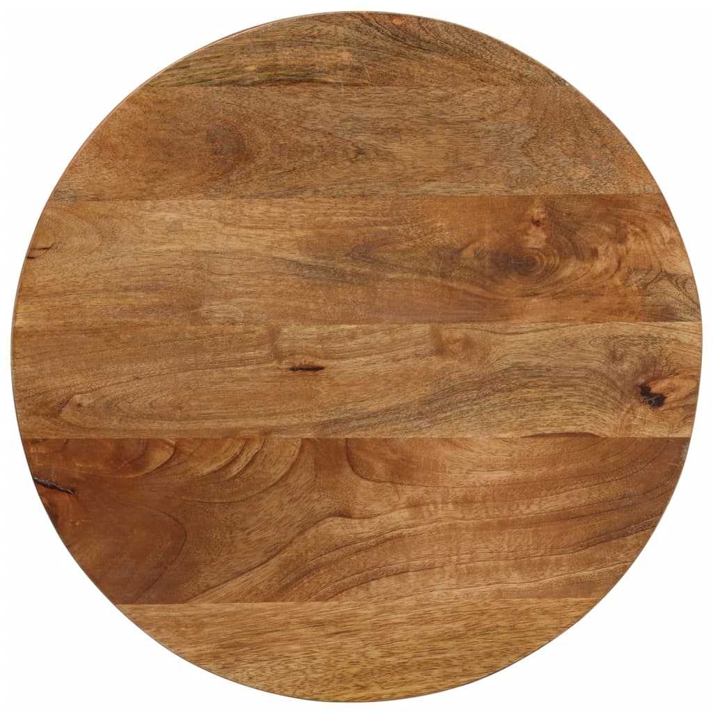 Tafelblad Rond Ø 70X2,5 Cm Massief Ruw Mangohout Mangohout (Eikenafwerking)
