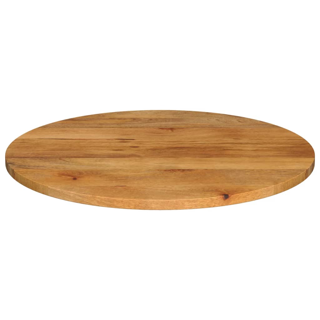 Tafelblad Rond Ø 70X2,5 Cm Massief Ruw Mangohout Mangohout (Eikenafwerking)