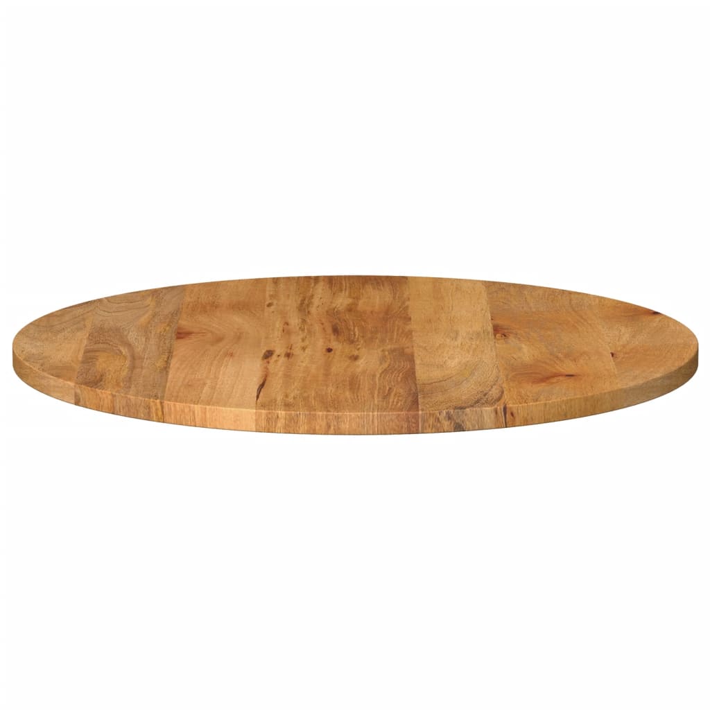Tafelblad Rond Ø 70X2,5 Cm Massief Ruw Mangohout Mangohout (Eikenafwerking)