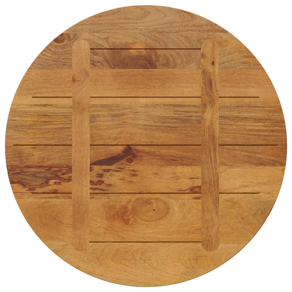 Tafelblad Rond Ø 70X2,5 Cm Massief Ruw Mangohout Mangohout (Eikenafwerking)