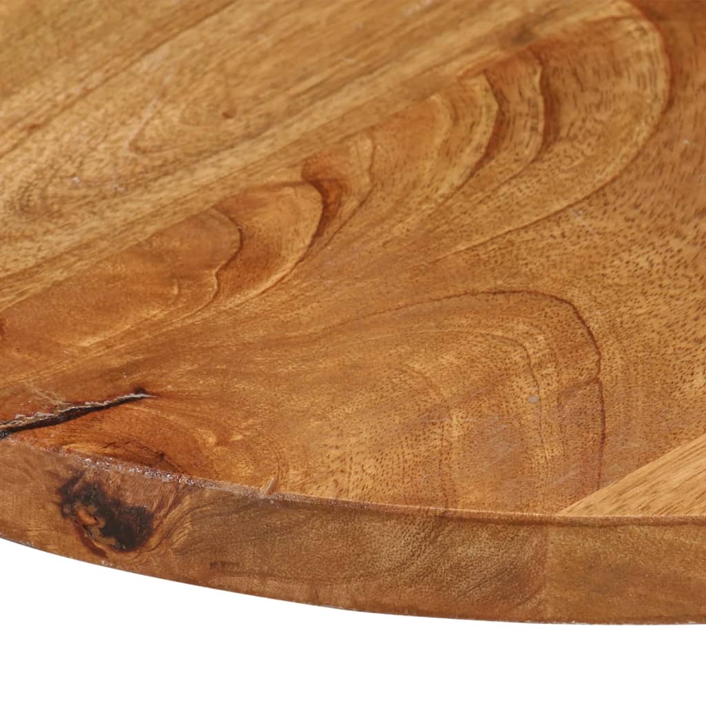 Tafelblad Rond Ø 70X2,5 Cm Massief Ruw Mangohout Mangohout (Eikenafwerking)
