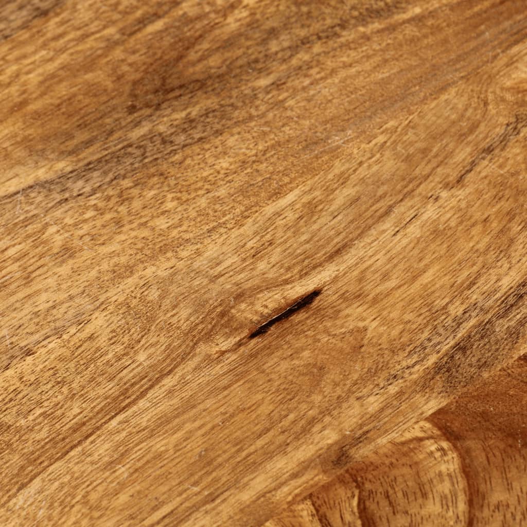 Tafelblad Rond Ø 70X2,5 Cm Massief Ruw Mangohout Mangohout (Eikenafwerking)