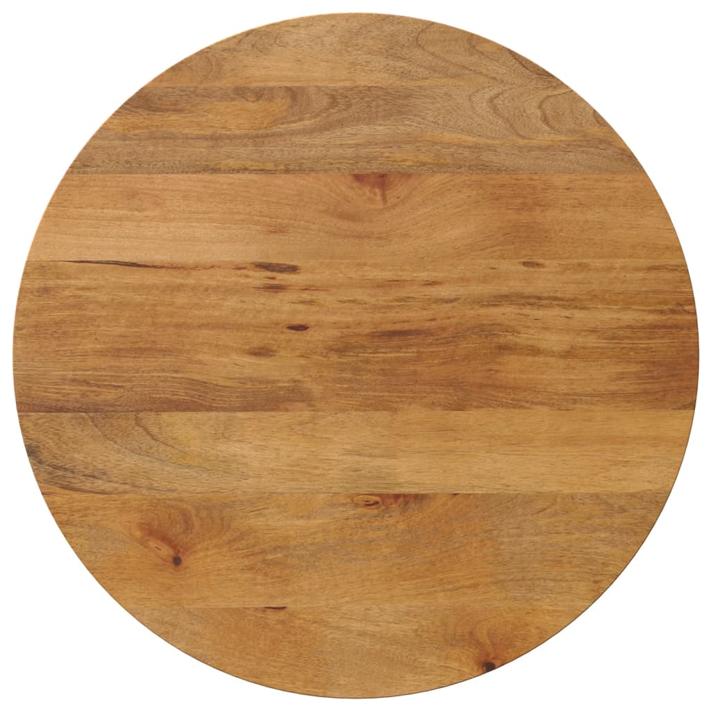 Tafelblad Rond Ø 70X2,5 Cm Massief Ruw Mangohout Mangohout (Eikenafwerking)