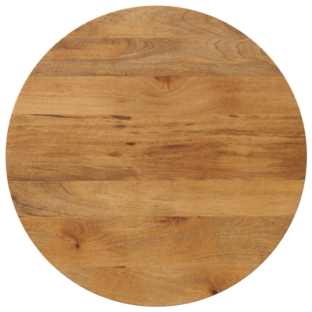 Tafelblad Rond Ø 70X2,5 Cm Massief Ruw Mangohout Mangohout (Eikenafwerking)