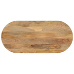 Tafelblad Ovaal 120X50X3,8 Cm Massief Mangohout Mangohout (Naturel)