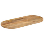 Tafelblad Ovaal 120X50X3,8 Cm Massief Mangohout Mangohout (Naturel)