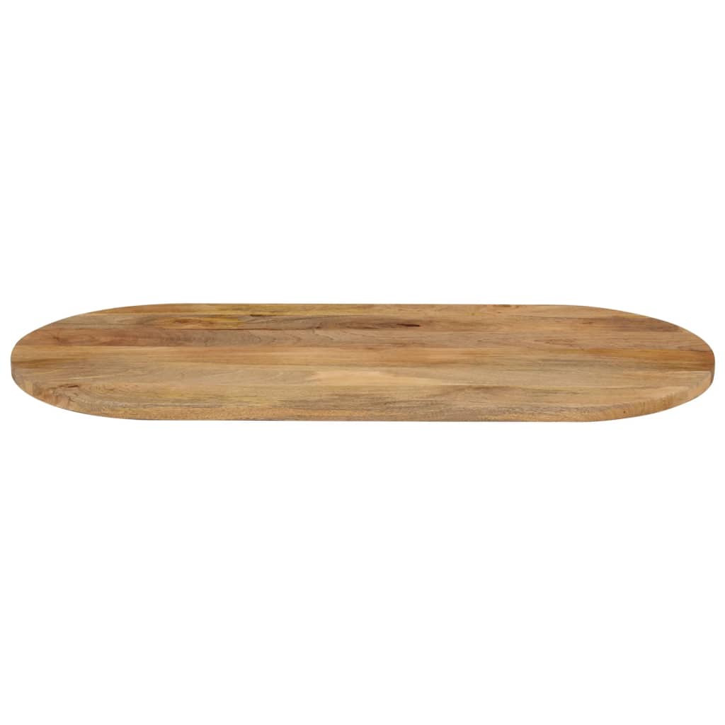 Tafelblad Ovaal 120X50X3,8 Cm Massief Mangohout Mangohout (Naturel)