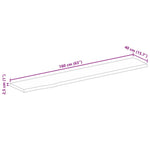 Tafelblad Met Natuurlijke Rand 160X40X2,5 Cm Massief Mangohout