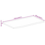 Tafelblad Met Natuurlijke Rand 110X60X2,5 Cm Massief Mangohout