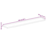 Tafelblad Met Natuurlijke Rand 160X30X3,8 Cm Massief Mangohout