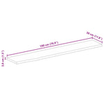 Tafelblad Met Natuurlijke Rand 180X30X3,8 Cm Massief Mangohout