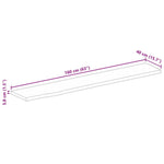 Tafelblad Met Natuurlijke Rand 160X40X3,8 Cm Massief Mangohout Bruin