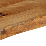 Tafelblad Met Natuurlijke Rand 140X40X2,5 Cm Massief Mangohout Mangohout (Eikenafwerking)