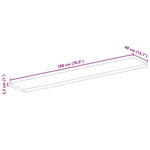 Tafelblad Met Natuurlijke Rand 180X40X2,5 Cm Massief Mangohout