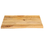 Tafelblad Met Natuurlijke Rand 80X80X2,5 Cm Massief Mangohout