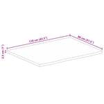 Tafelblad Met Natuurlijke Rand 110X80X2,5 Cm Massief Mangohout