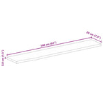 Tafelblad Met Natuurlijke Rand 160X20X3,8 Cm Massief Mangohout Gerecycled Hout (Meerkleurig)