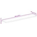 Tafelblad Met Natuurlijke Rand 160X30X3,8 Cm Massief Mangohout Gerecycled Hout (Meerkleurig)