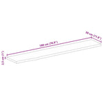 Tafelblad Met Natuurlijke Rand 180X30X2,5 Cm Massief Mangohout