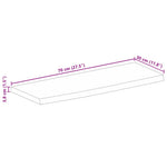 Tafelblad Met Natuurlijke Rand 70X30X3,8 Cm Massief Mangohout