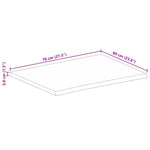 Tafelblad Met Natuurlijke Rand 70X60X3,8 Cm Massief Mangohout