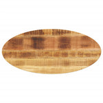 Tafelblad Ovaal 140X50X2,5 Cm Massief Mangohout Ruw Mangohout (Naturel)