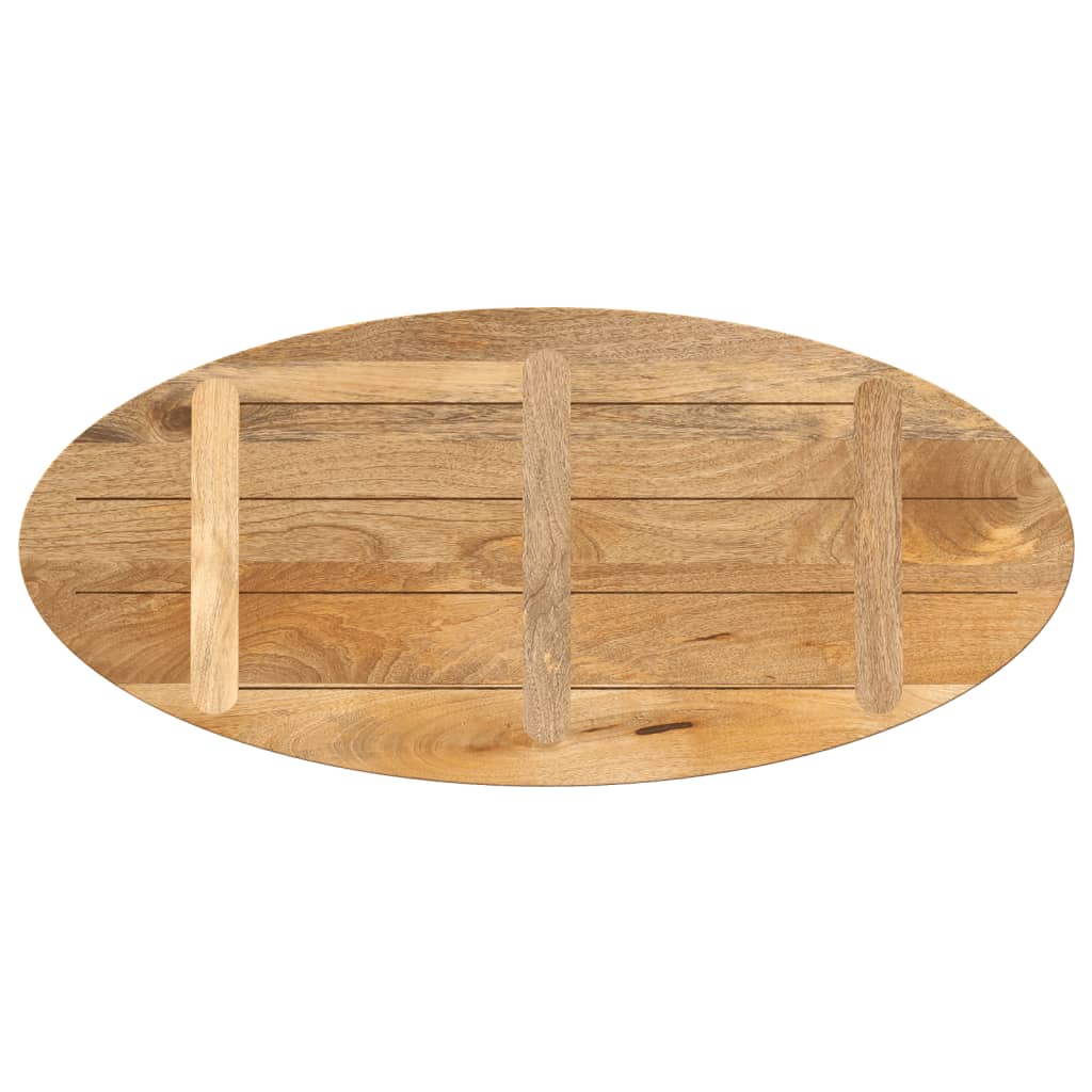 Tafelblad Ovaal 120X60X2,5 Cm Massief Mangohout Mangohout (Naturel)