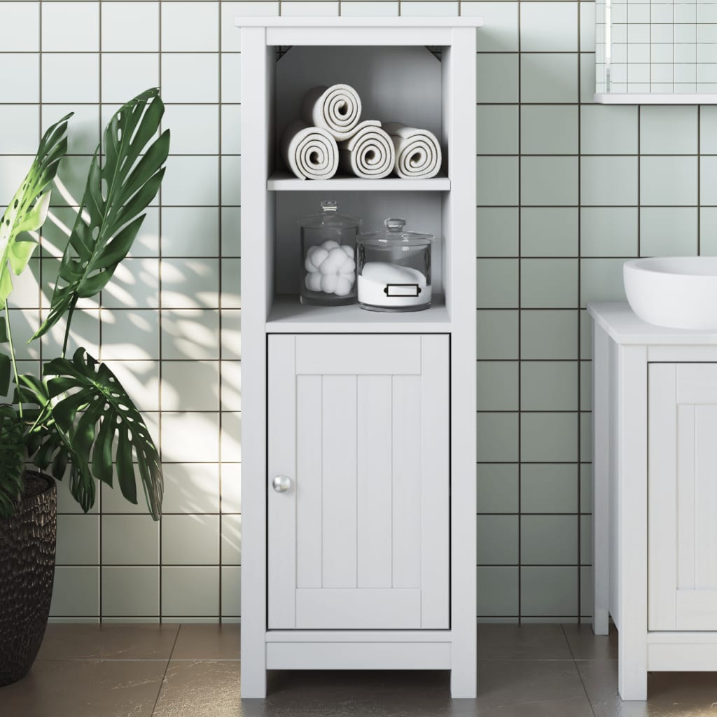 Badkamerkast Berg 69,5X34X110 Cm Massief Grenenhout