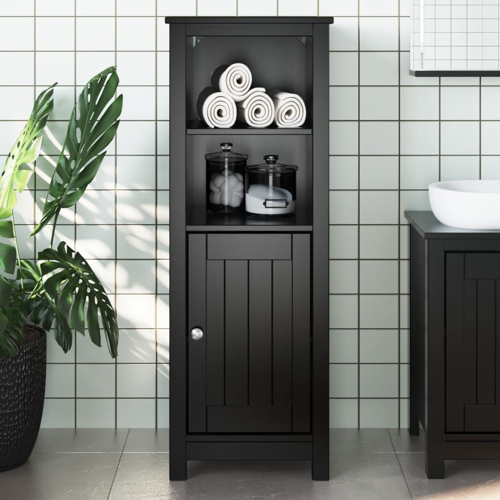Badkamerkast Berg 69,5X34X110 Cm Massief Grenenhout