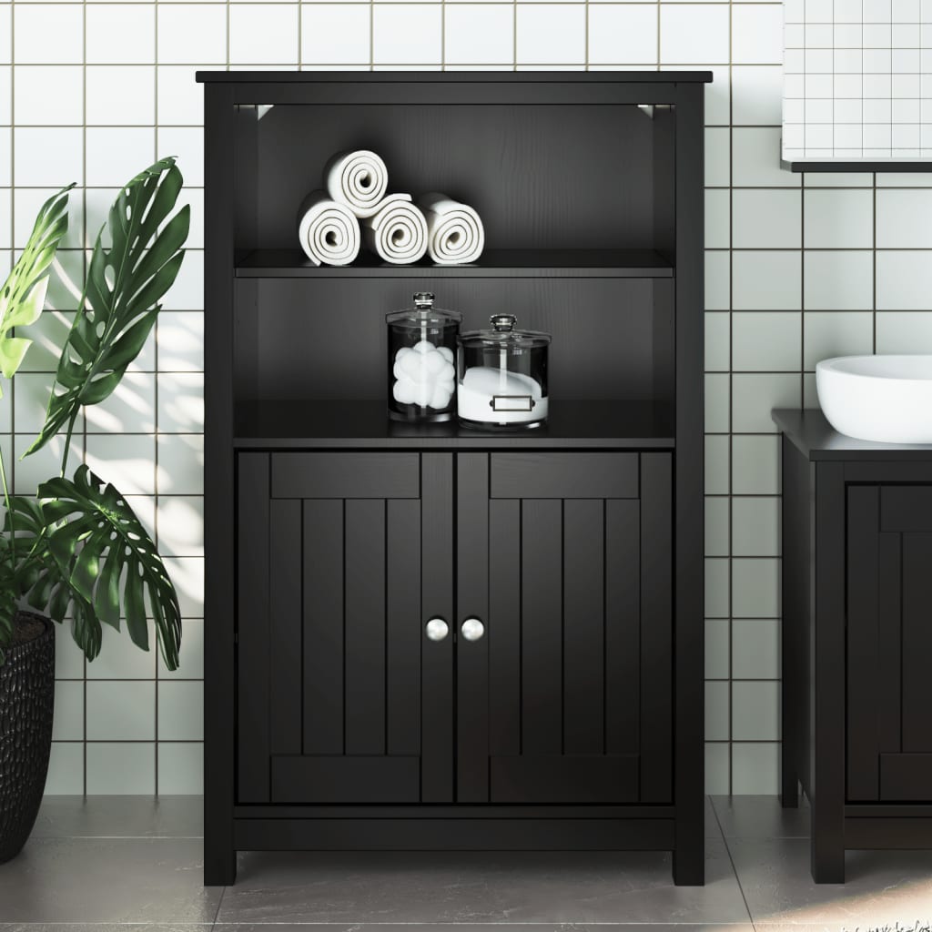 Badkamerkast Berg 69,5X34X110 Cm Massief Grenenhout