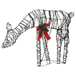 Kerstversiering Rendierfamilie 90 Led's Rattan Warmwit