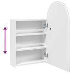 Badkamerkast Met Spiegel En Led Gebogen 42X13X70 Cm