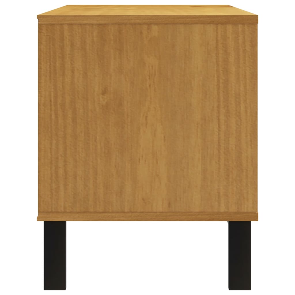 Tv-Meubel Flam 110X40X50 Cm Massief Grenenhout Donkerbruin