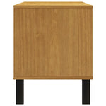 Tv-Meubel Flam 110X40X50 Cm Massief Grenenhout Donkerbruin