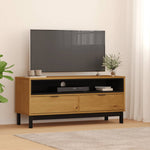 Tv-Meubel Flam 110X40X50 Cm Massief Grenenhout Donkerbruin