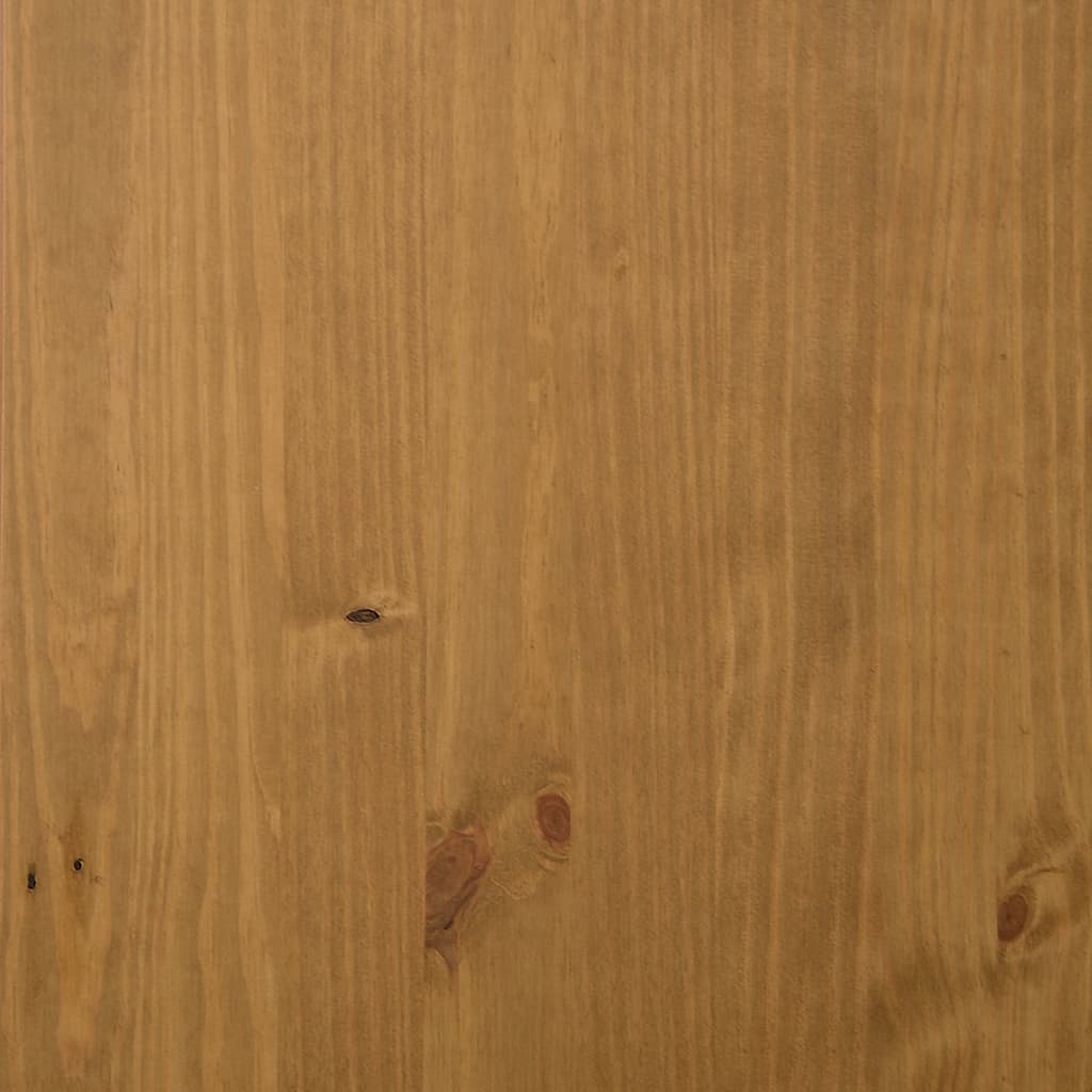 Tv-Meubel Met Glazen Deur Flam 158X40X50 Cm Massief Grenenhout Goud En Wit