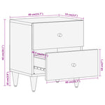 Nachtkastje 40X33X46 Cm Massief Mangohout