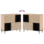 Bijzetkast 80X33X75 Cm Massief Mangohout