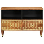 Tv-Meubel 70X33X46 Cm Massief Mangohout Taupe
