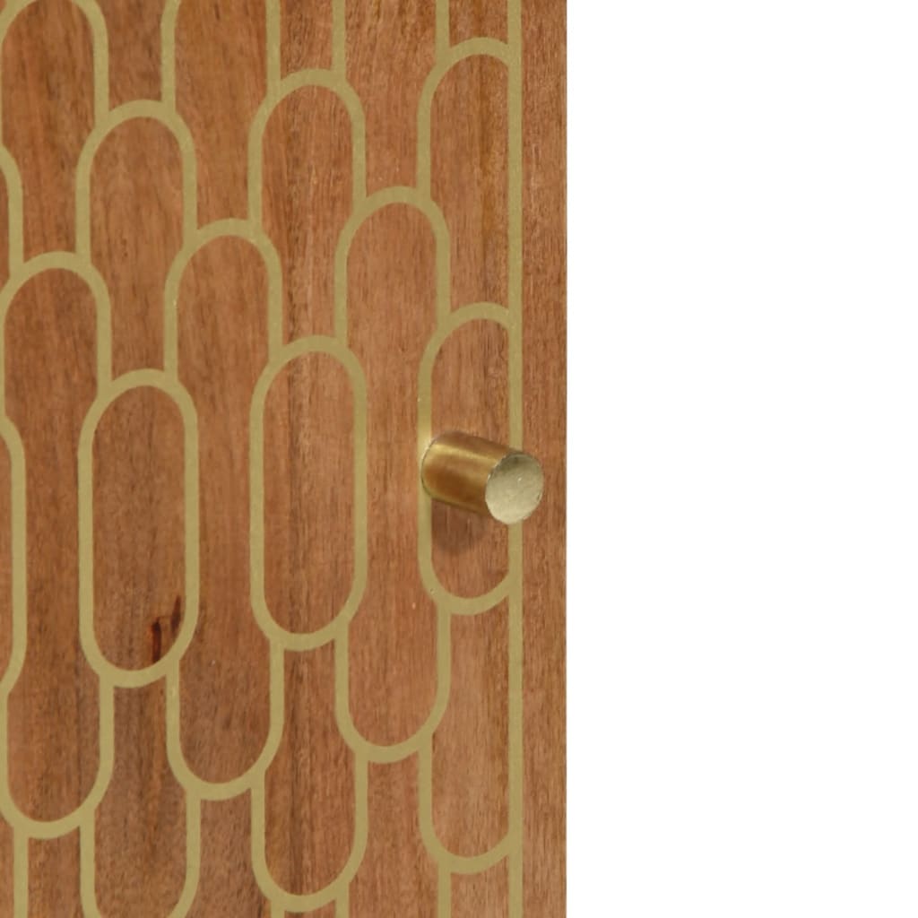 Badkamerkast 38X33X160 Cm Massief Mangohout