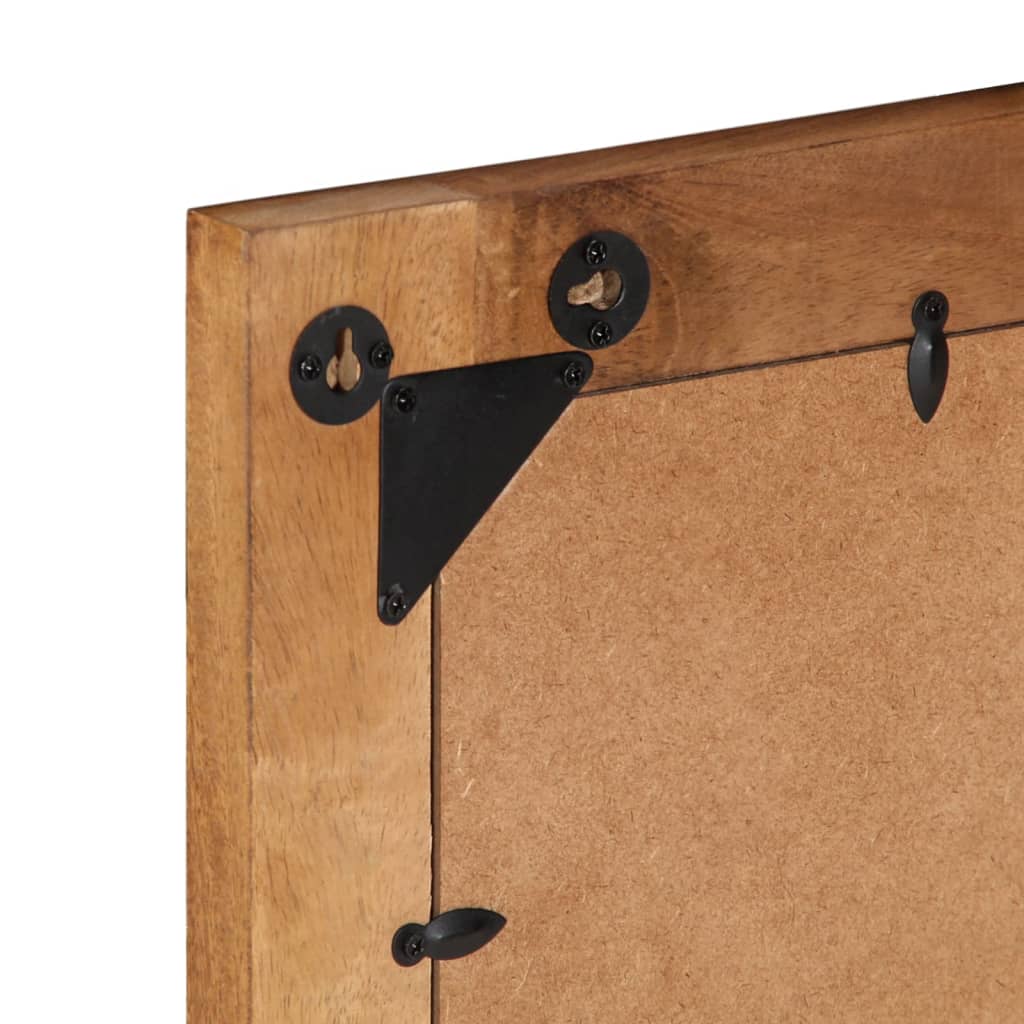 Badkamerspiegel 50X70X2,5 Cm Massief Mangohout En Glas