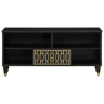 Tv-Meubel 100X33X46 Cm Massief Mangohout