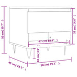 Salontafels 50X46X50 Cm Bewerkt Hout