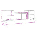 Tv-Meubel 60X35X55 Cm Bewerkt Hout Kleurig