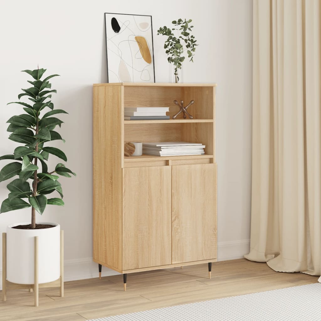Hoge Kast 60X36X110 Cm Bewerkt Hout